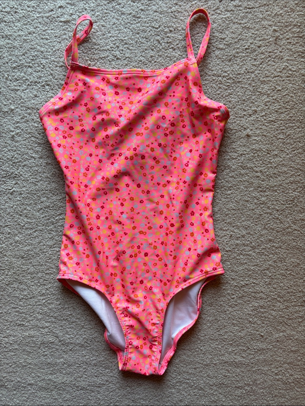 Old Navy Girls Pink Floral One-Piece Swimsuit